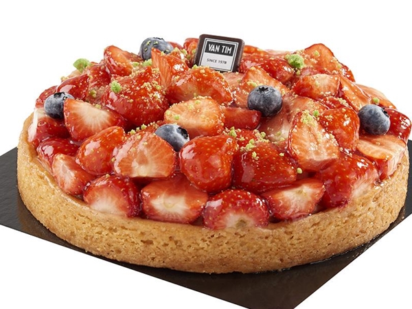 Aardbeiensloftaart 8 pers.